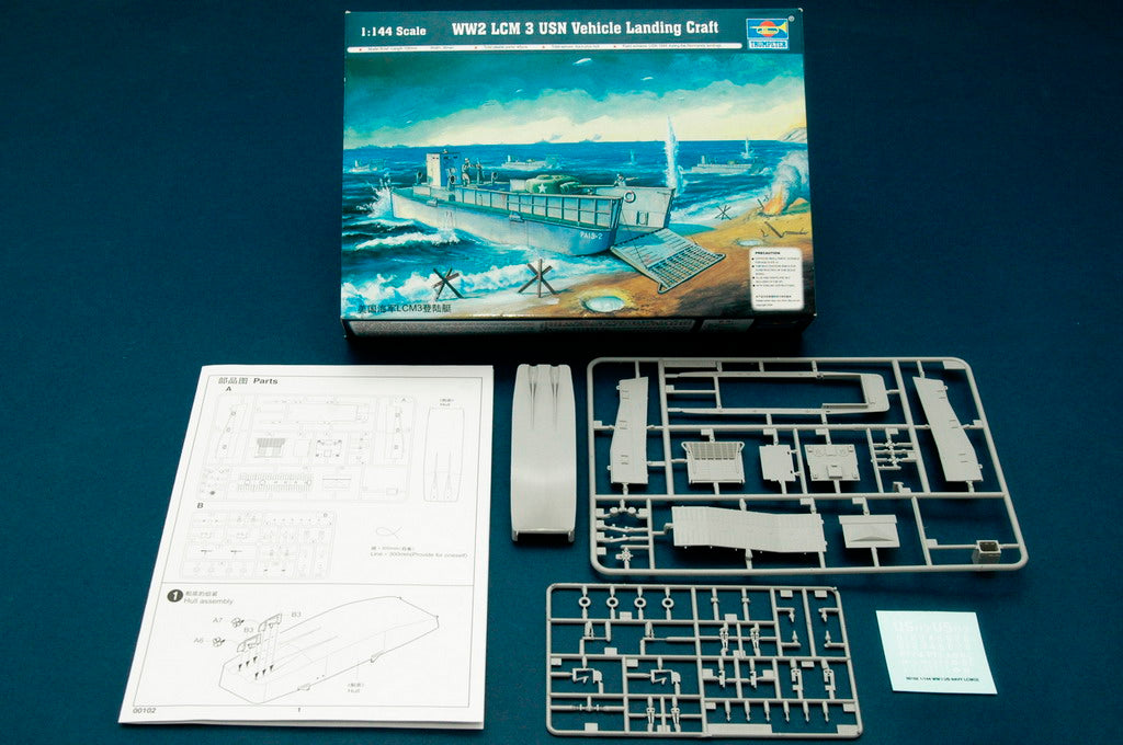 WWII LCM 3 Landing Craft - 1/144 Scale - Trumpeter - TRU00102