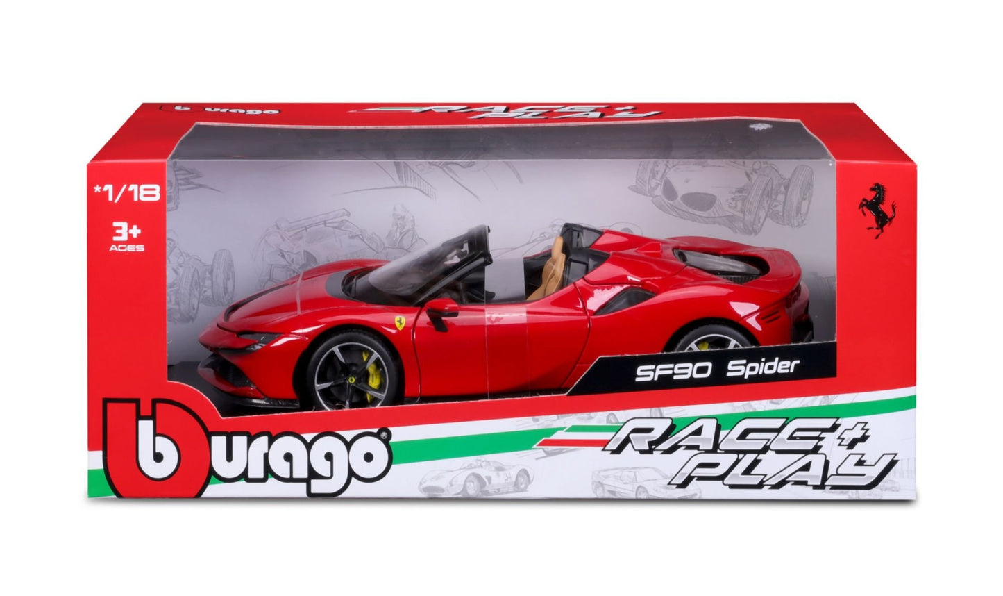 Ferrari SF90 Spider – Red 1/18 Bburago Bur18-16016-R