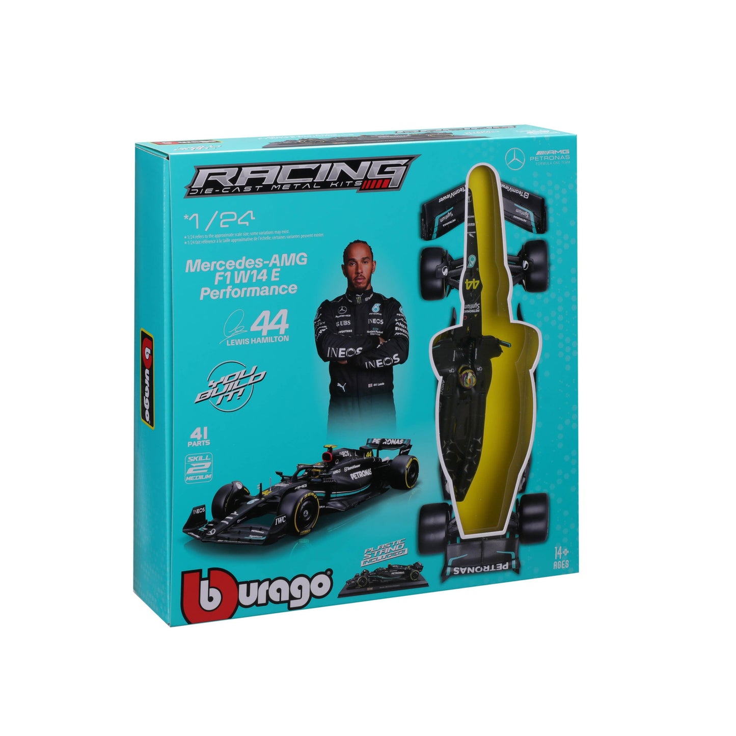 Mercedes AMG F1 W14 2023 Model Kit #44 L.Hamilton 1/24 Bburago Bur18-28506