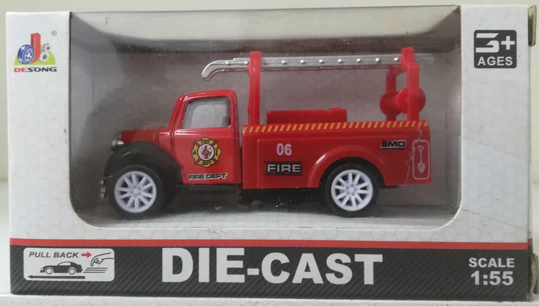 Truck Fire Department Ladder 1/55 Scale Desong 1804-53A
