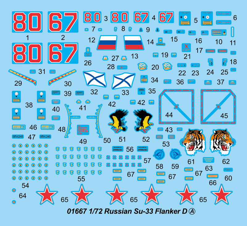 Russian SU-33 Flanker D - 1/72 Scale - Trumpeter - TRU01667