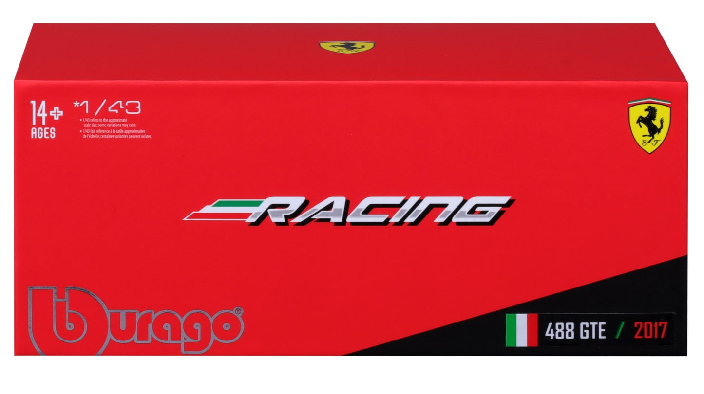 Ferrari 488 GTE 2017 1/43 Bburago Bur18-36301