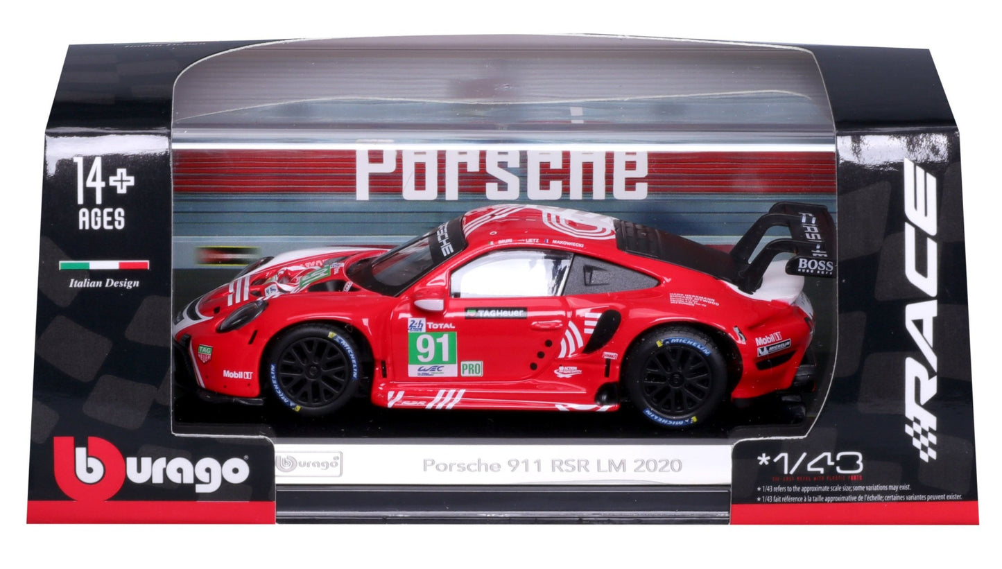 Porsche 911 RSR LM 2020 1/43 Bburago Bur18-38308