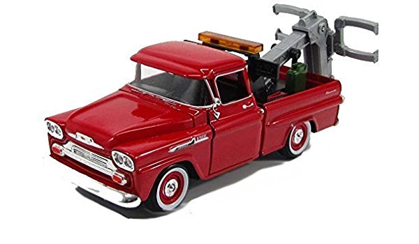Chevy Apache Fleetside Pickup Tow Truck Red 1958 - 1/24 Scale - MotorMax - MOT75343AC