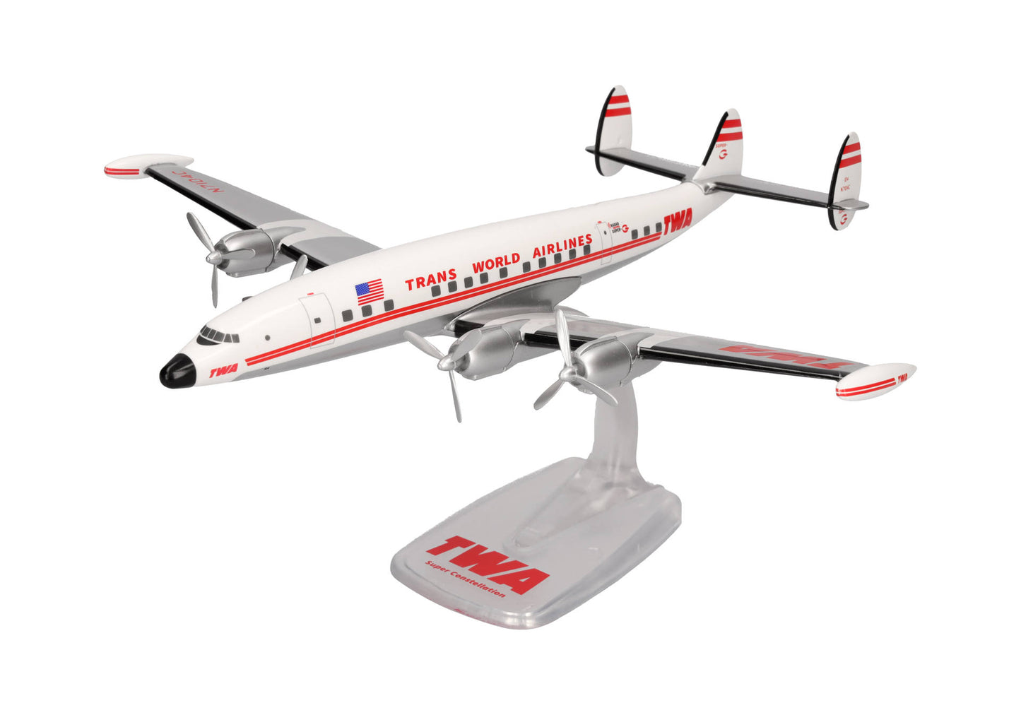 Lockheed L-1049G Super Constellation TWA Trans World Airlines Desktop Display Model - 1/125 Scale Herpa 61446