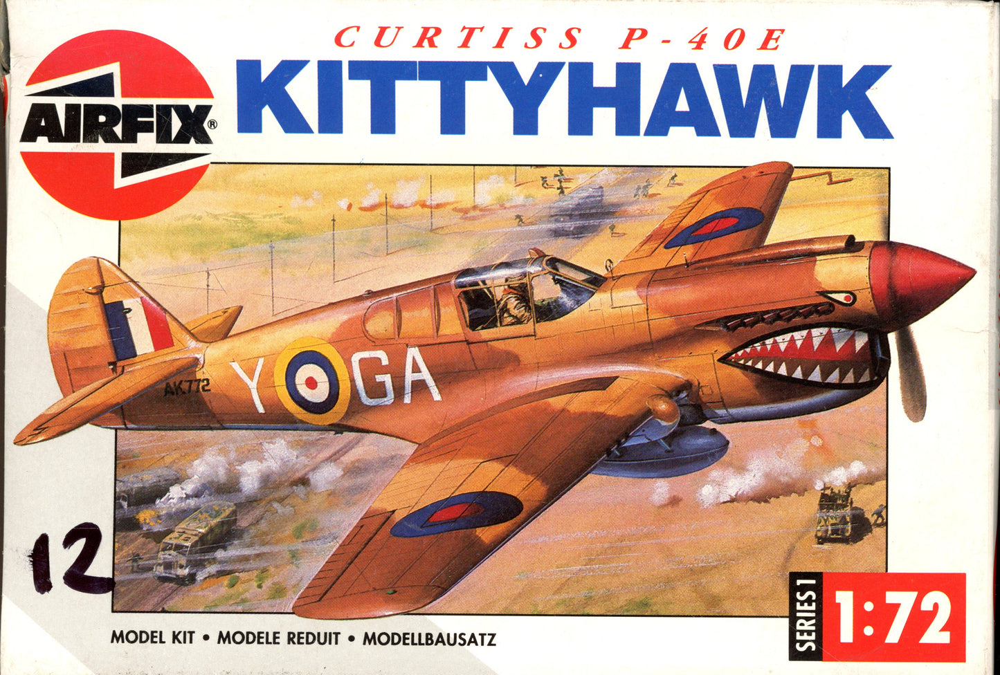 Curtis P-40E Kittyhawk - 1/72 Scale Airfix A01038