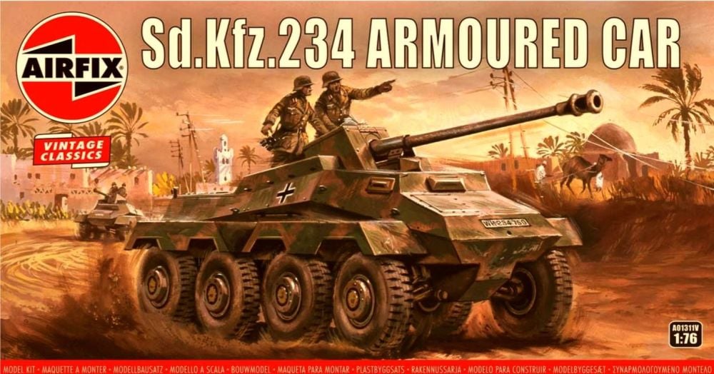 Sd.Kfz.234 Armoured Car 1/76 Scale Airfix A01311V
