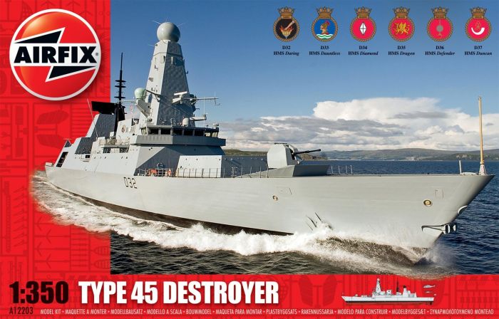 Type 45 Destroyer - 1/350 Scale Airfix A12203