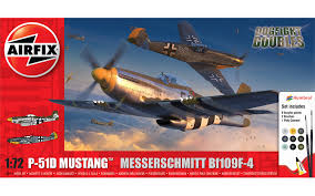 P-51D Mustang vs Bf.109F-4 Dogfight Double Model Set - 1/72 Scale Airfix A50193