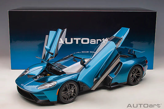 Ford Gt Liquid Blue 2017 1/12 Scale Auto Art AA12107