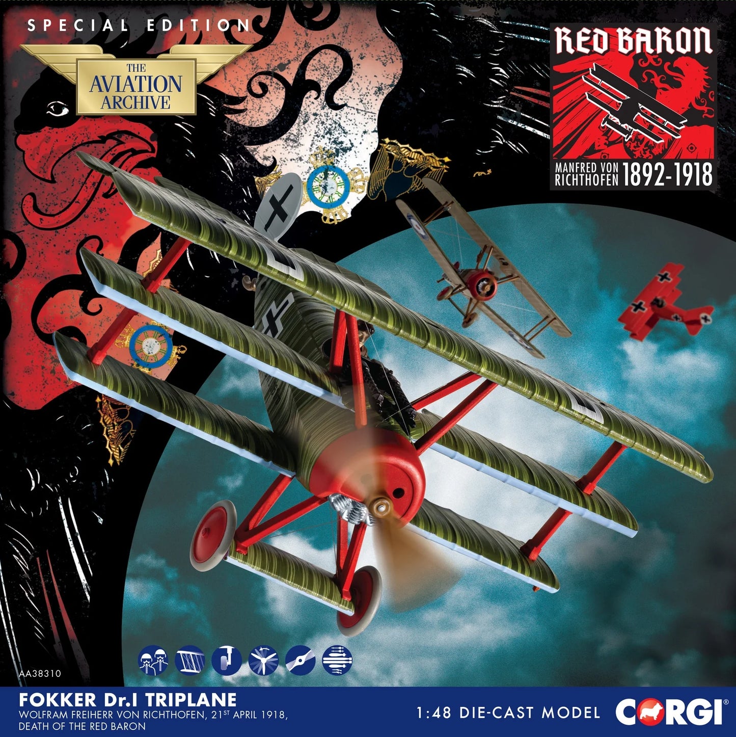 Fokker Dr.1 - 1/48 Scale Corgi AA38310