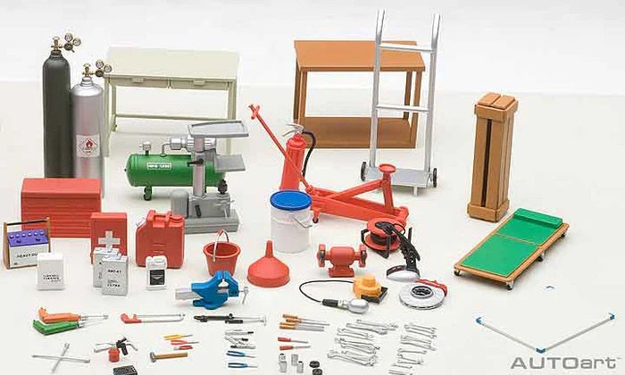Garage Set 80 Pcs 1/18 Scale Auto Art AA19110