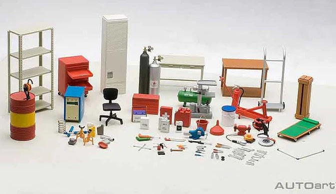 Garage Set 80 Pcs 1/18 Scale Auto Art AA19110