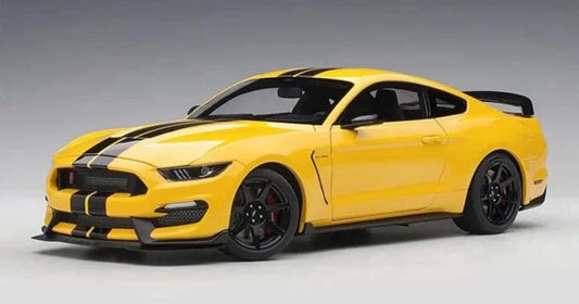 Ford Shelby Gt-350R Triple Yellow Black Stripes  1/18 Scale Auto Art AA72932
