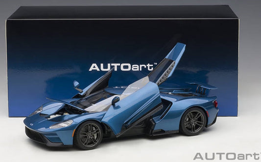 Ford Gt Liquid Blue 2017 1/18 Scale Auto Art AA72942