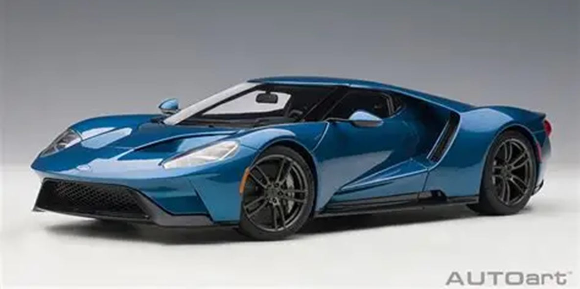 Ford Gt Liquid Blue 2017 1/18 Scale Auto Art AA72942