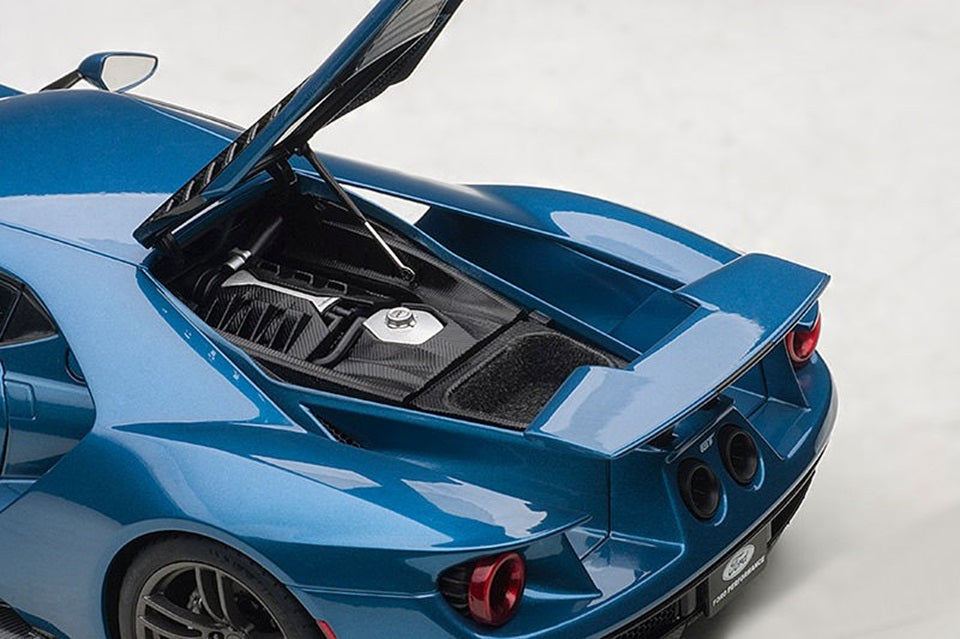 Ford Gt Liquid Blue 2017 1/18 Scale Auto Art AA72942