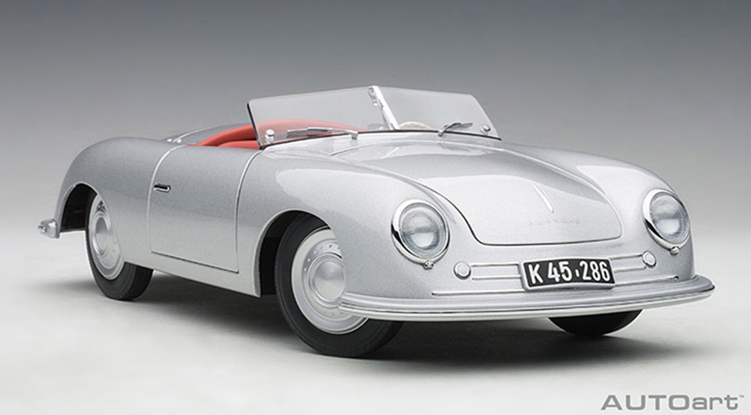 Porsche 356 Number 1 Silver 1/18 Scale Auto Art AA78072