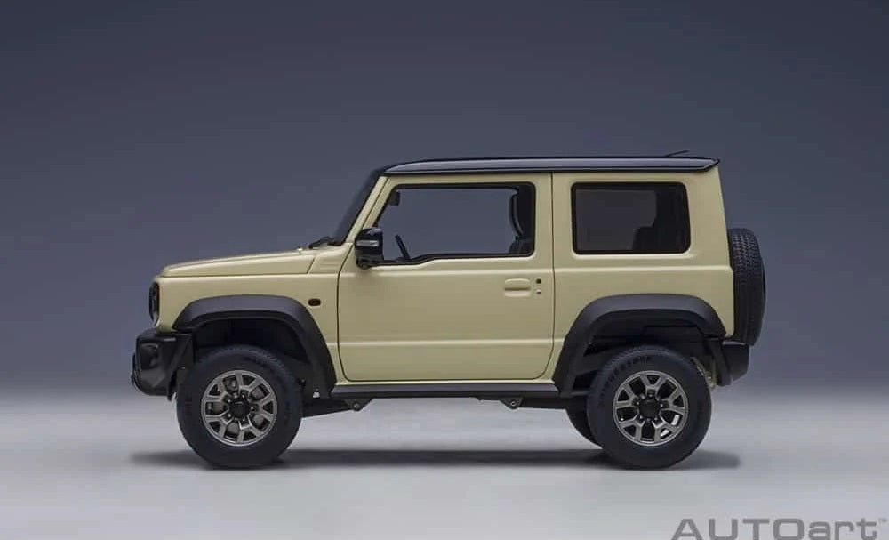 Suzuki Jimny JB64 Chiffon Ivory Met/ Blueish Black Pearl 1/18 Scale Auto Art AA78500