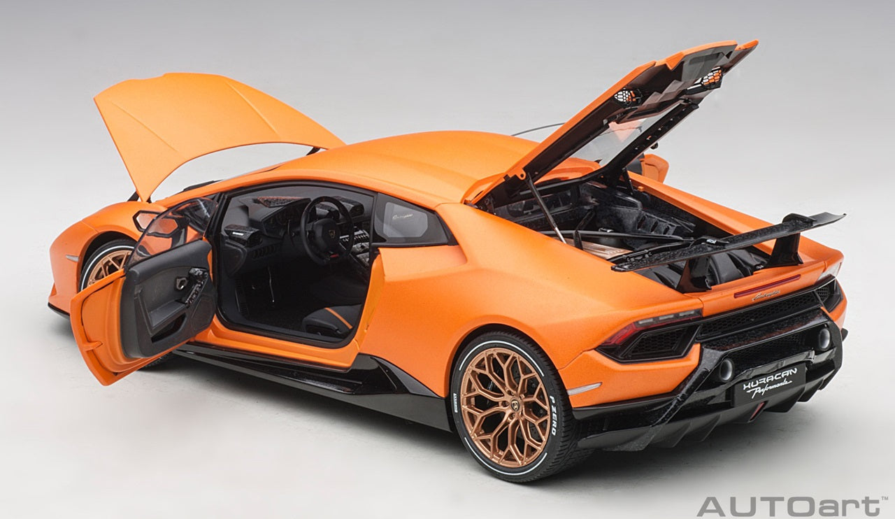Lamborghini Huracan Performante Matt Orange 1/18 Scale Auto Art AA79152