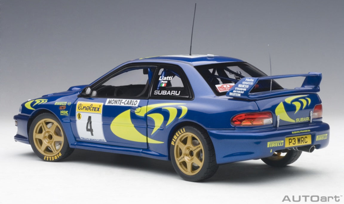 Subaru Impreza WRC #4 Liatti/Abriziapons Mc Rally '97 1/18 Scale Auto Art AA89791