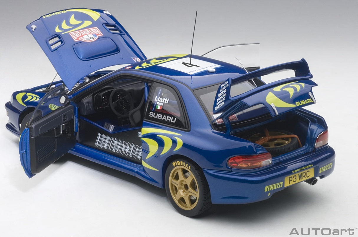 Subaru Impreza WRC #4 Liatti/Abriziapons Mc Rally '97 1/18 Scale Auto Art AA89791
