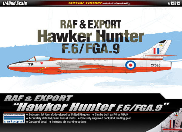 Hawker Hunter F.6/FGA.9 - 1/48 Scale Academy 12312