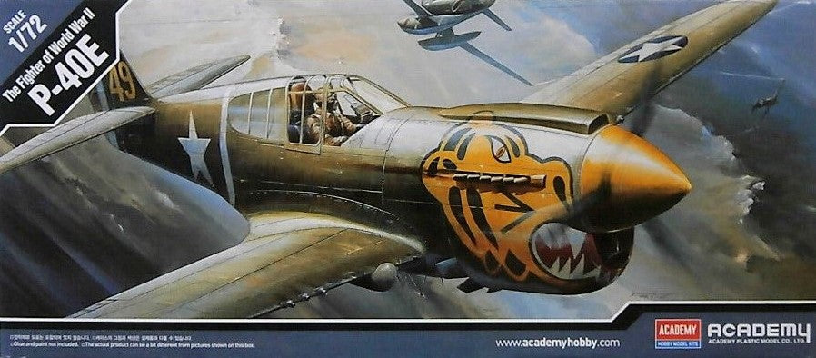 Curtiss P-40E Warhawk - 1/72 Scale Academy 12468