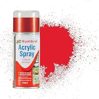 Bright Red Gloss Acrylic Spray Can 150ml - Humbrol AD6019