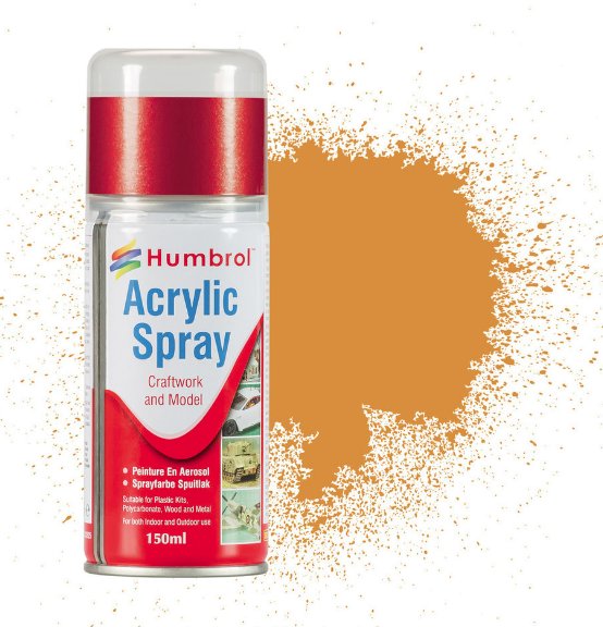 Brass Metallic Acrylic Spray Can 150ml - Humbrol AD6054