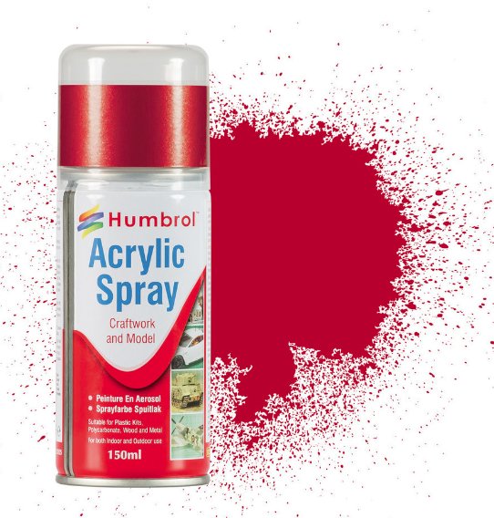 Italian Racing Red Gloss Acrylic Spray Can 150ml - Humbrol AD6220