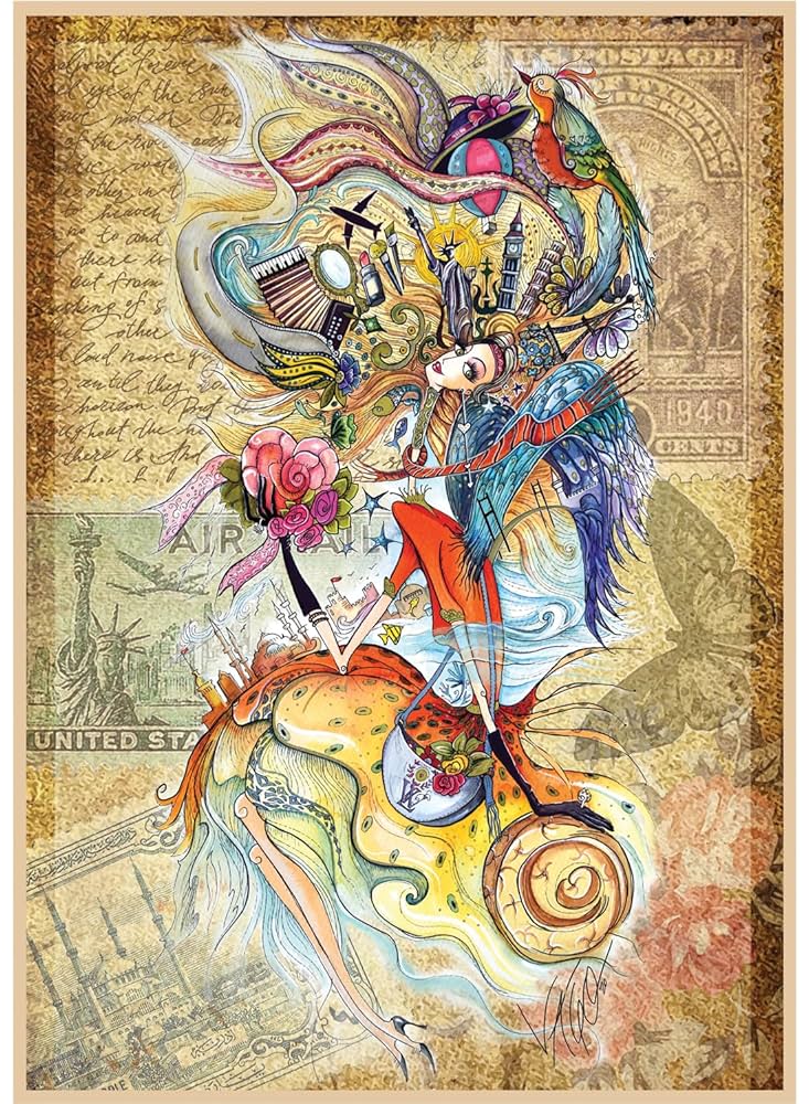 Circassian Girl Travelling the World - 1500 Piece Anatolian Puzzle ANA4560