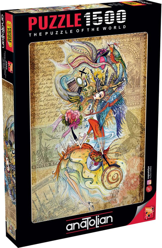 Circassian Girl Travelling the World - 1500 Piece Anatolian Puzzle ANA4560