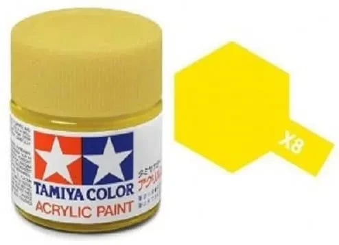 Lemon Yellow Gloss Acrylic Paint 23ml Tamiya X-8