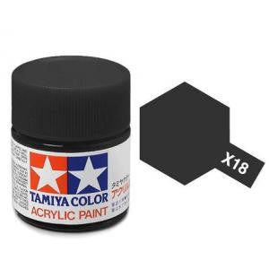 Semi Gloss Black Acrylic Paint 23ml Tamiya X-18