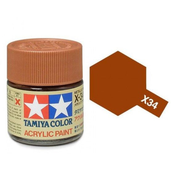 Metallic Brown Acrylic Paint 23ml Tamiya X-34