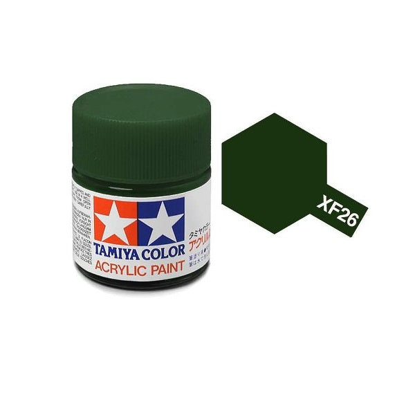 Flat Deep Green Acrylic Paint 23ml - Tamiya XF-26