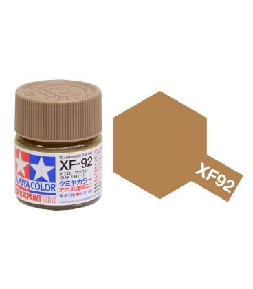 Flat Yellow-Brown Mini Acrylic Paint 10ml Tamiya XF-92