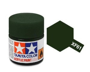 Flat Dark Green Acrylic Paint 23ml Tamiya XF-61