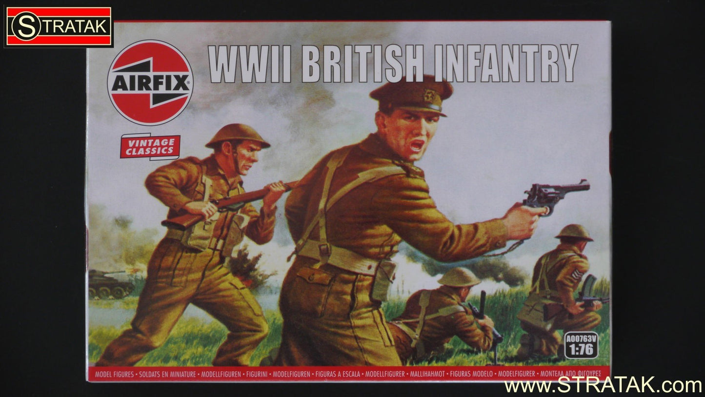 WWII British Infantry N. Europe - 1/76 Scale - Airfix - A00763V