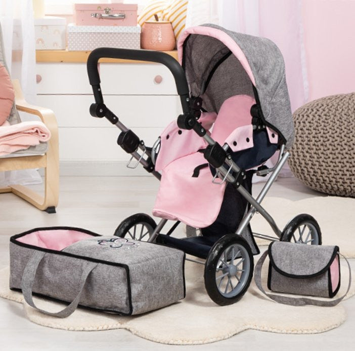 City Star Dolls Pram (Grey/Butterfly) Bayer Bay13627AA