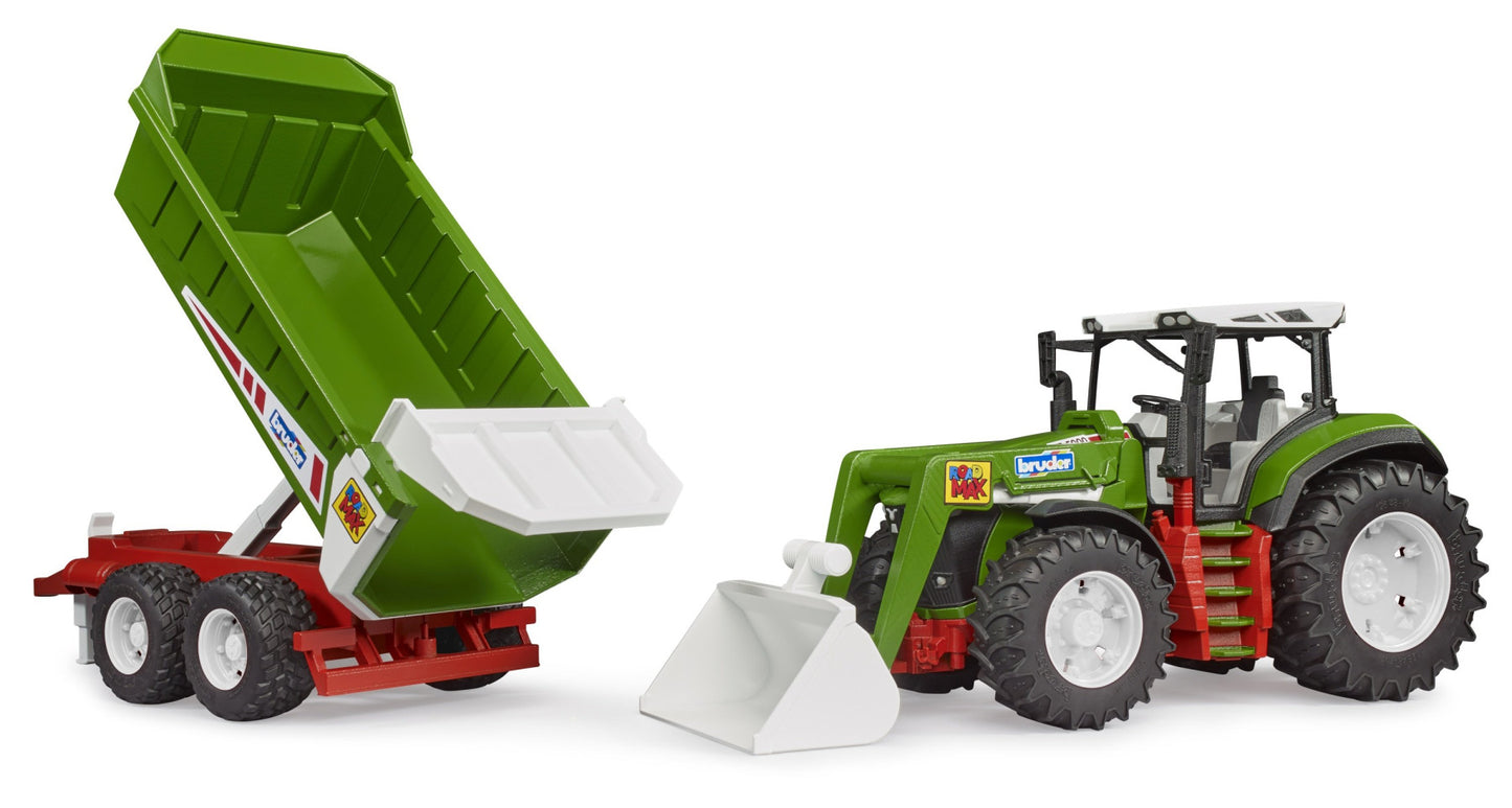 ROADMAX Tractor w/frontloader and Trailer Bruder Toys BRU03452