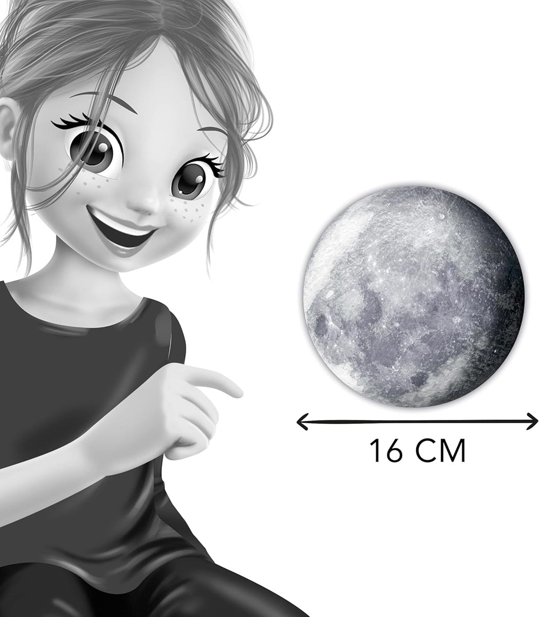 GLOW-IN-THE-DARK MOON SELF-ADHESIVE DECORATION BUKI BUK3DF3