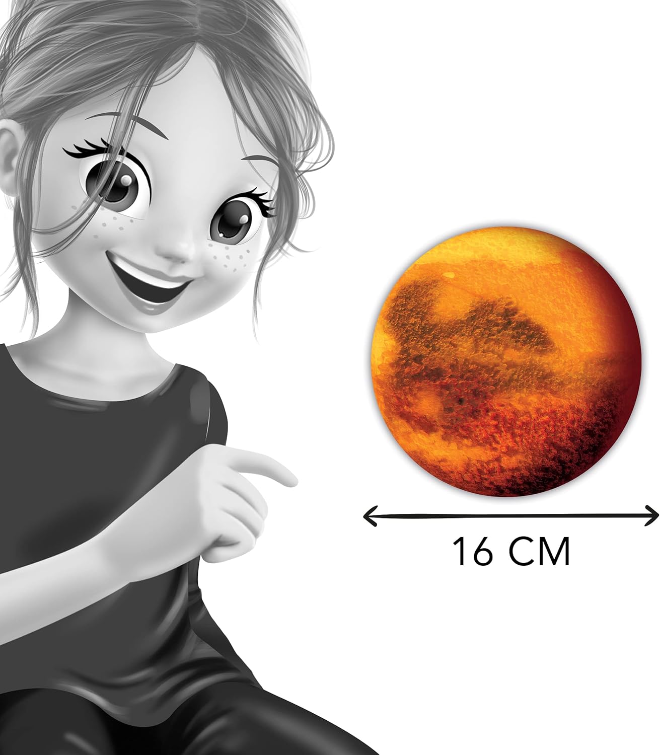 GLOW-IN-THE-DARK MARS SELF-ADHESIVE DECORATION BUKI BUK3DF8