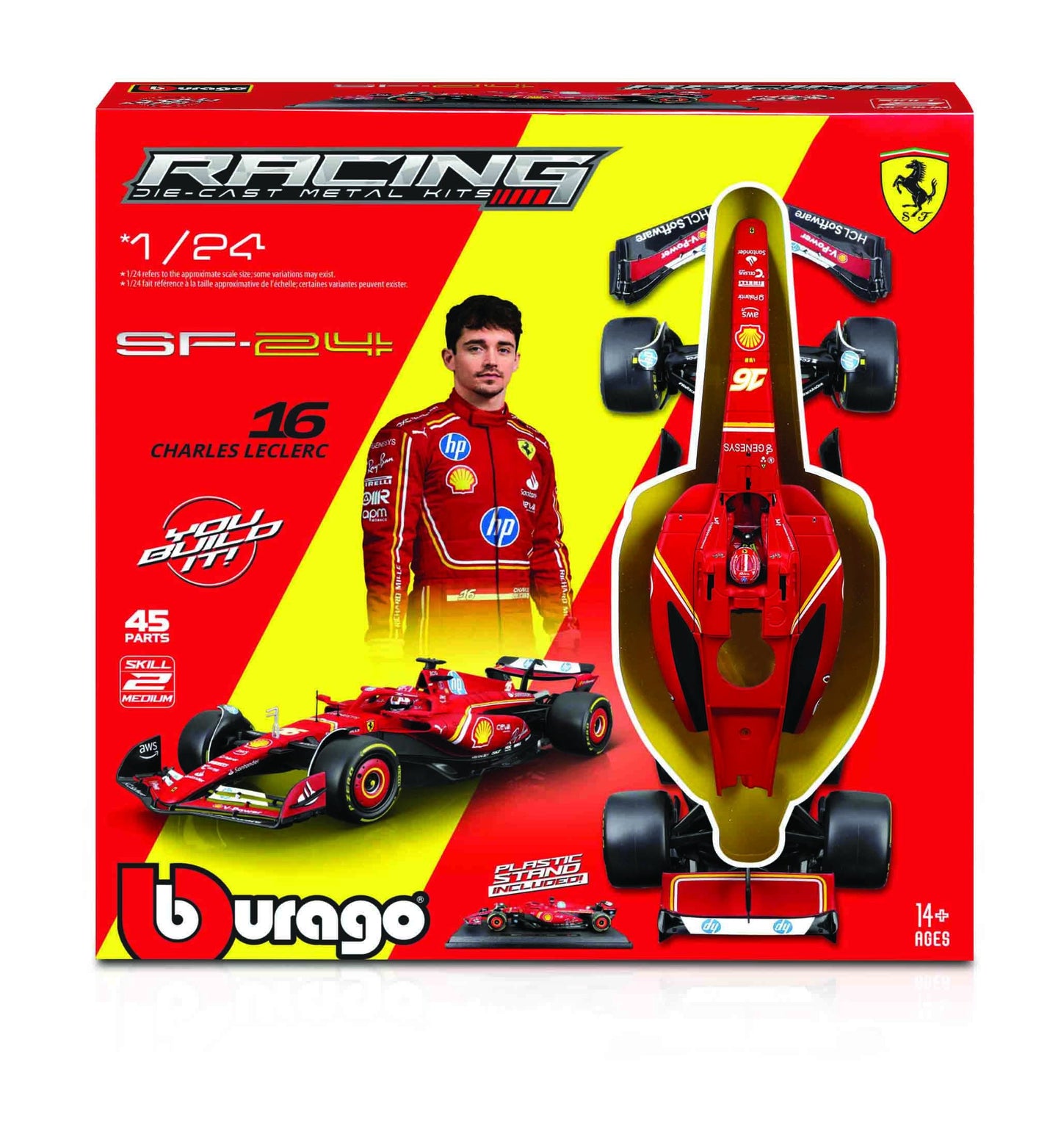 Ferrari F1 SF-24 2024 Kit #16 Leclerc - 1/24 Scale Bburago Bur18-26856
