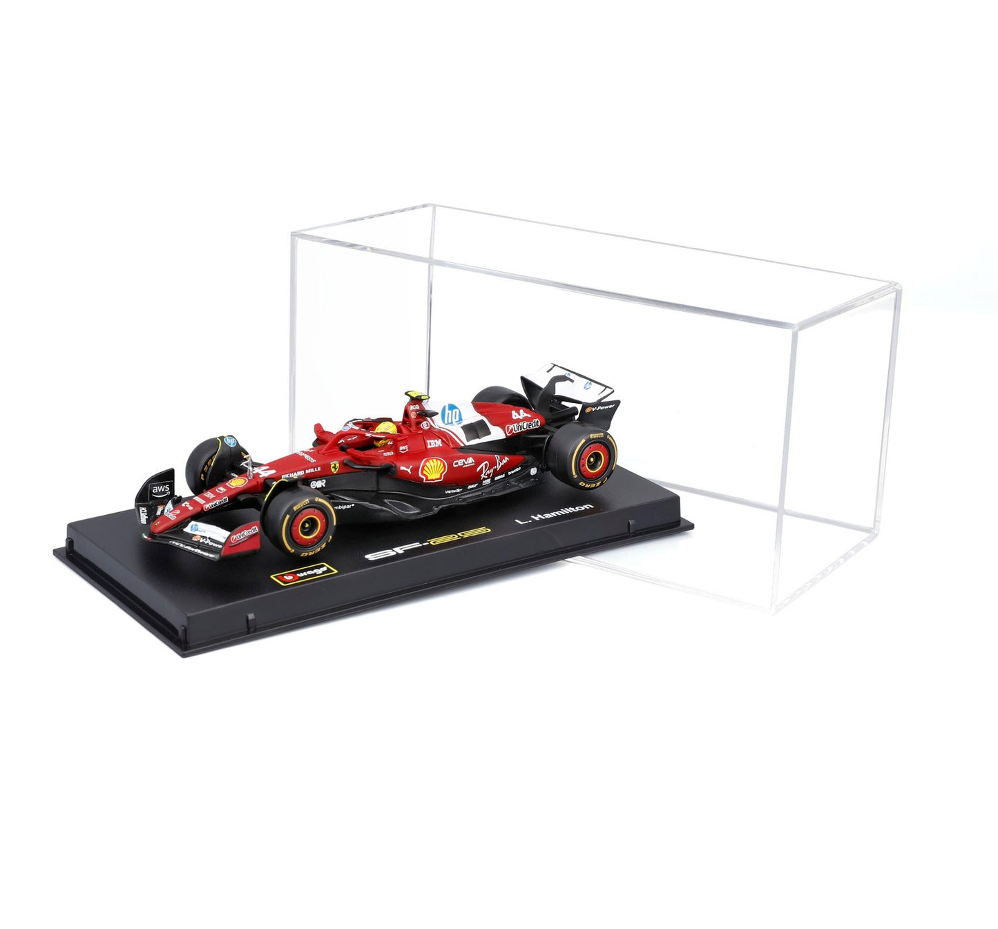 Ferrari F1 SF-25 2025 with Helmet HC #44 Hamilton - 1/43 Scale Bburago Bur18-36852-44