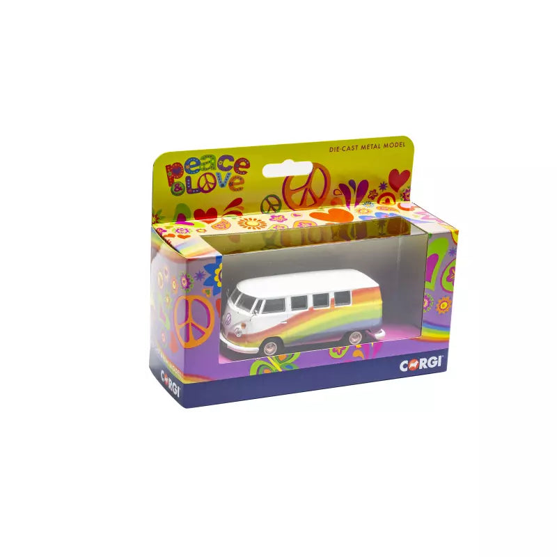 Volkswagen Campervan 'Peace, Love and Rainbows' - 1/43 Scale Corgi CC02739