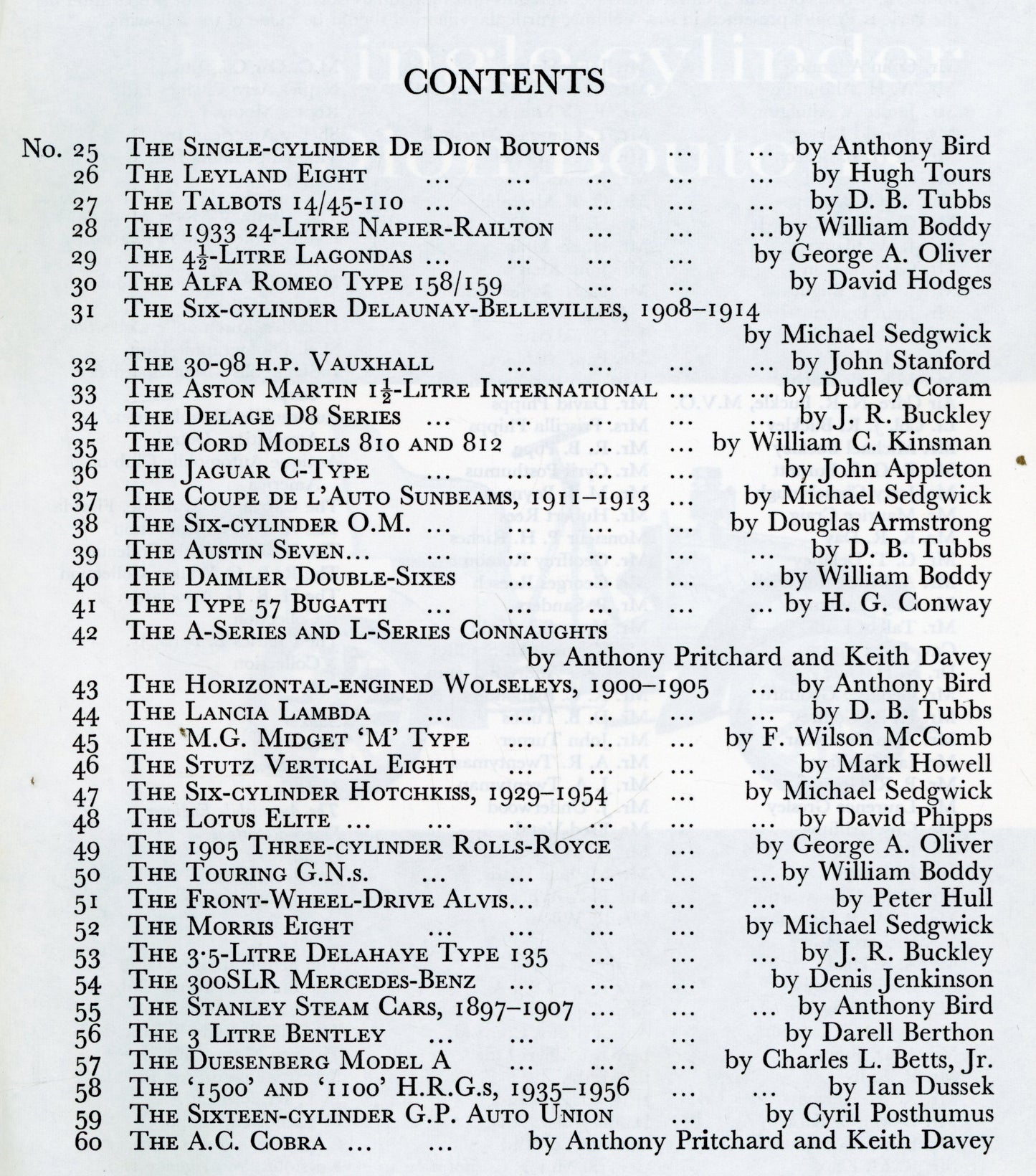 Classic Car Profiles 25 - 60 - Profile Publications CCP2