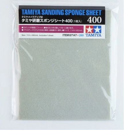 Sanding Sponge Sheet 400 - Tamiya - TAM87147