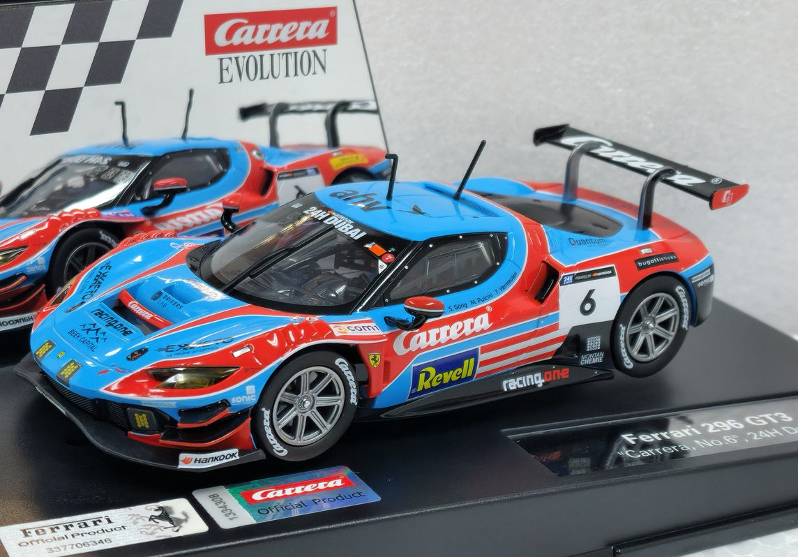 EVO Ferrari 296 GT3 "Carrera, #20" 24H Dubai 1/32 Scale Carrera Car27800